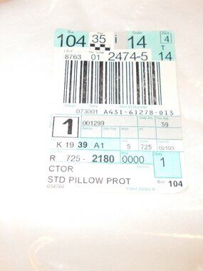 NIP Two standard size pillow protectors with zippers, white